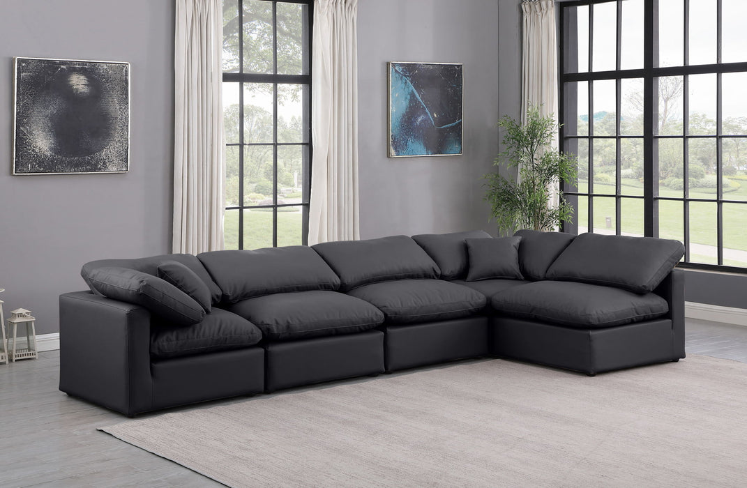Indulge - Faux Leather 5 Piece Modular Sectional - Simple Home Plus