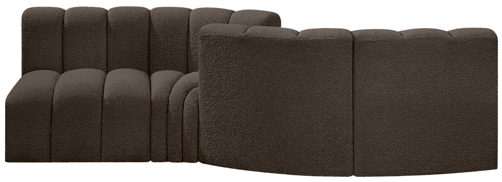 Arc - Boucle Fabric 4 Piece Sofa - Simple Home Plus