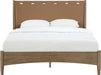 Santos - Vegan Leather Headboard And Wood Bed - Waxed Brown Frame - Simple Home Plus