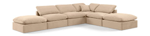 Indulge - Velvet 6 Piece Modular Armless Sectional - Simple Home Plus