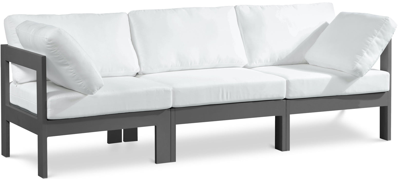 Nizuc - Outdoor Patio 3 Seat Modular Sofa With Gray Frame - Simple Home Plus