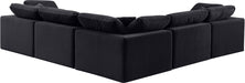 Comfy - 5 Piece Velvet Modular Corner Sectional - Simple Home Plus