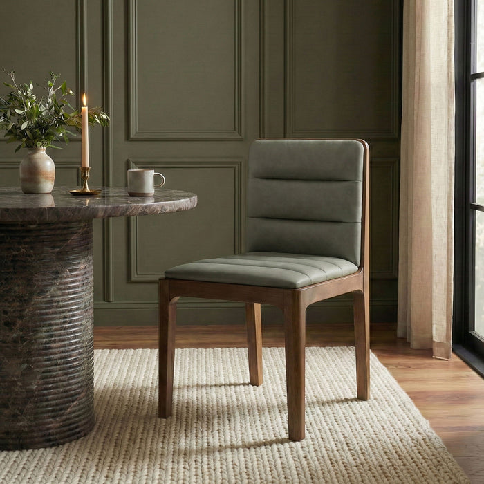 Ellis - Vegan Leather Upholstered Dining Chair (Set of 2) - Brown Base - Simple Home Plus