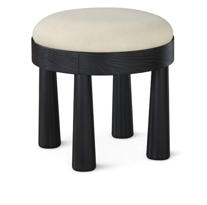 Larea - Upholstered Ottoman - Cream - Simple Home Plus