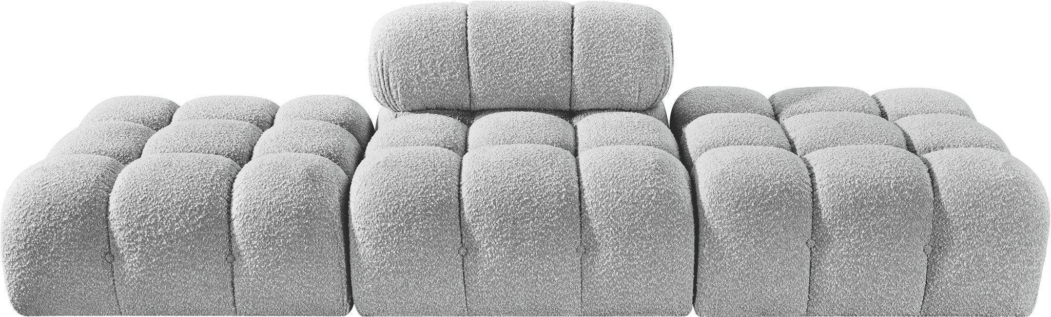 Ames - 3 Piece Boucle Upholstered Modular Sofa With 2 Backless Seats - Simple Home Plus