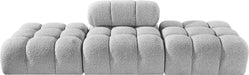 Ames - 3 Piece Boucle Upholstered Modular Sofa With 2 Backless Seats - Simple Home Plus