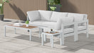 Nizuc - Outdoor Patio 4 Piece Modular Sectional With White Frame - Simple Home Plus