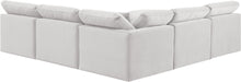 Indulge - Velvet 5 Piece Modular Corner Armless Sectional - Simple Home Plus