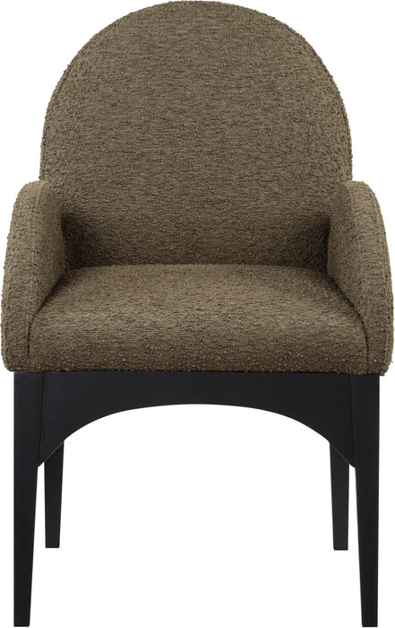 Waldorf - Boucle Dining Arm Chair With Black Legs - Simple Home Plus