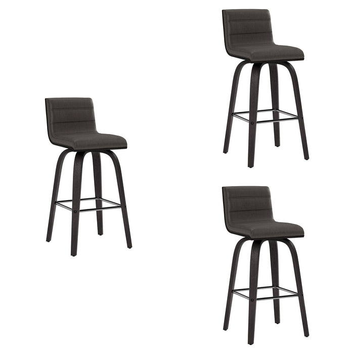 Vienna - 26" Swivel Counter Stool - Black Wood - Simple Home Plus