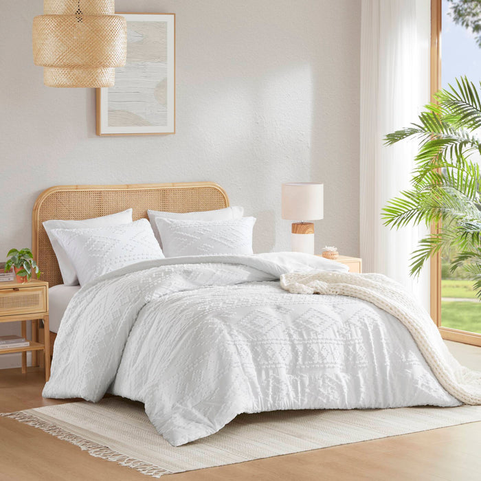 Gigi - Full/Queen Comforter Mini Set - White - Simple Home Plus