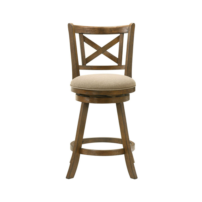 Kodi - Modern Farmhouse Swivel Wood Counter Height Kitchen Bar Stool - Simple Home Plus