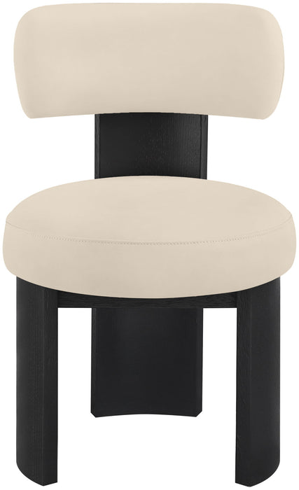 Atelier - Vegan Leather Upholstered Dining Chair (Set of 2) - Black Frame - Simple Home Plus