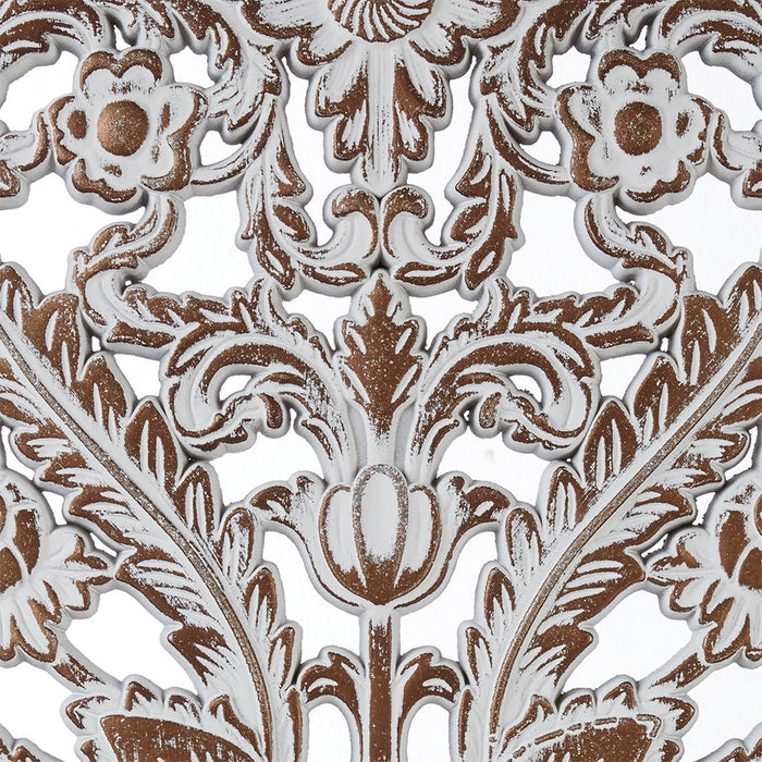 Botanical Panel - Botanical Panel Distressed Carved 2-Piece Wall Decor Set - Antique Brown - Simple Home Plus