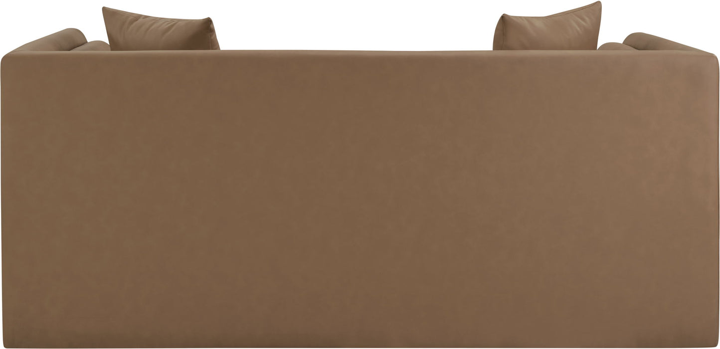 Everett - Vegan Leather Upholstered Loveseat - Simple Home Plus