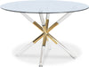 Mercury - Dining Table - Pearl Silver - Glass - Simple Home Plus