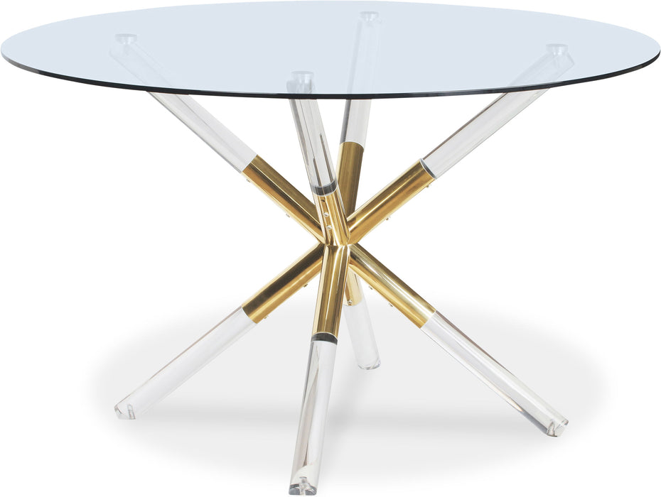 Mercury - Dining Table - Pearl Silver - Glass - Simple Home Plus