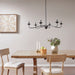 Brighton - 6-Light Farmhouse Chandelier - Matte Black - Simple Home Plus