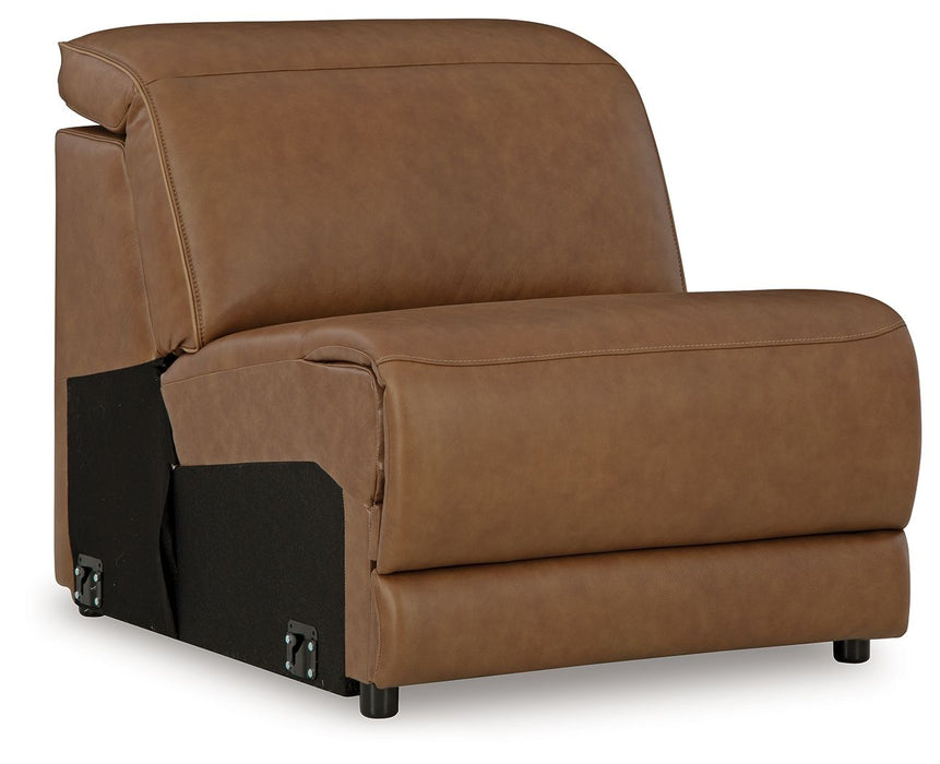 Magic Man - Armless Chair With Manual Headrest - Caramel - Simple Home Plus