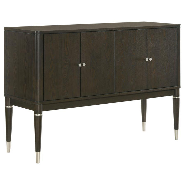 Reseda - 4-Door Dining Sideboard Server With Shelves - Ash Brown - Simple Home Plus