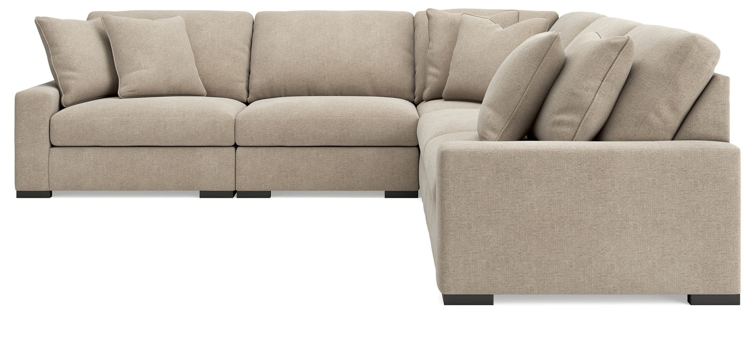Calden - 5-Piece Sectional - Oatmeal - Simple Home Plus
