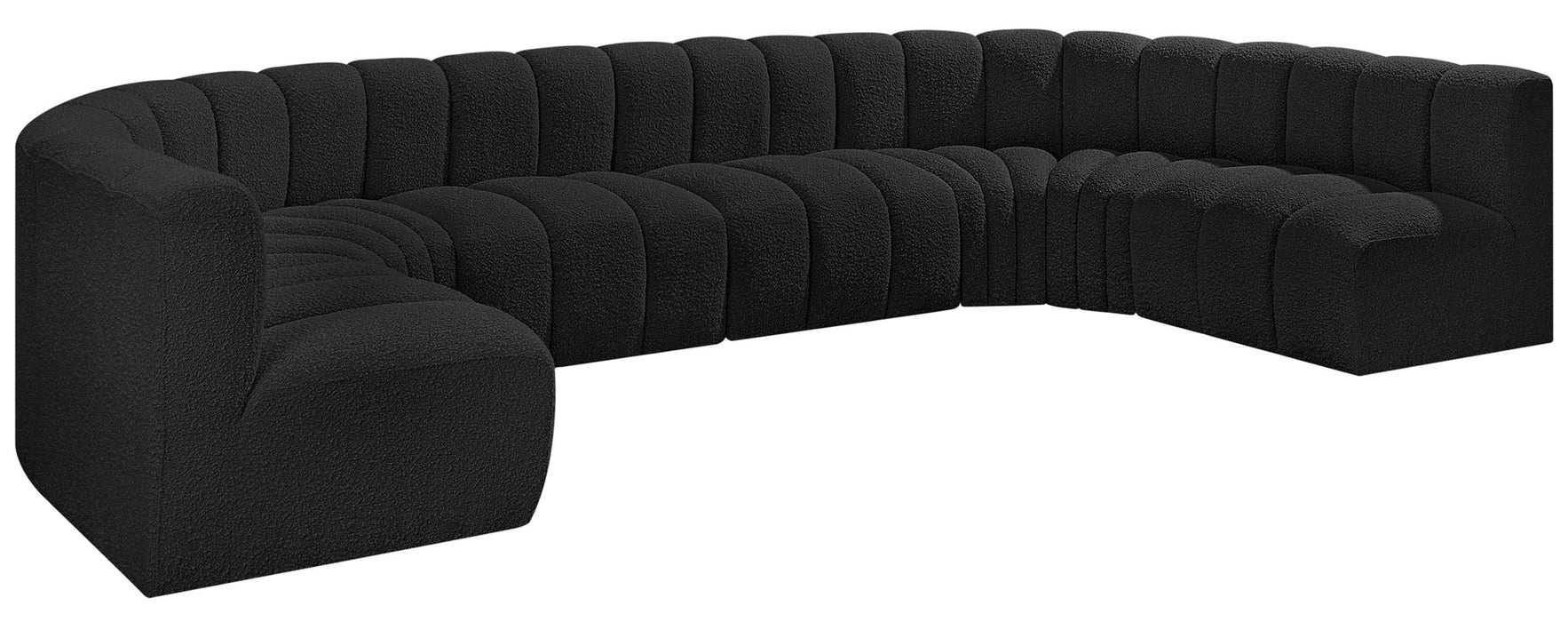 Arc - Boucle Fabric 8 Piece Modular Sofa - Simple Home Plus