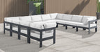 Nizuc - Outdoor Patio 11 Piece Modular Sectional With Gray Frame - Simple Home Plus