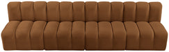 Arc - Velvet 4 Pieces Modular Sofa - Saddle - Simple Home Plus