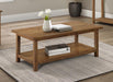 Payne - Wood Coffee Table with Shelf - Simple Home Plus