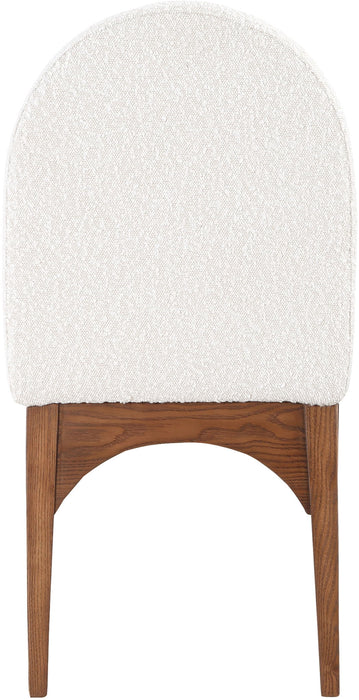 Waldorf - Boucle Dining Side Chair With Brown Legs - Simple Home Plus