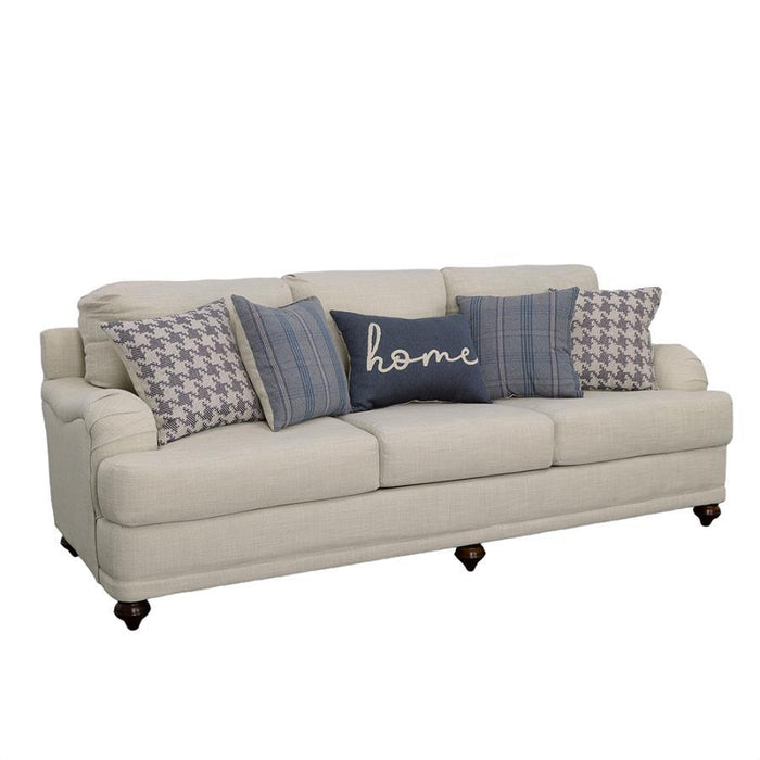 Glenn - Upholstered English Arm Sofa - Light Gray And Blue - Simple Home Plus