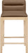Ellis - Vegan Leather Upholstered Counter Stool (Set of 2) - Natural Base - Simple Home Plus
