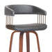 Topanga - Swivel Walnut Wood Stool - Simple Home Plus