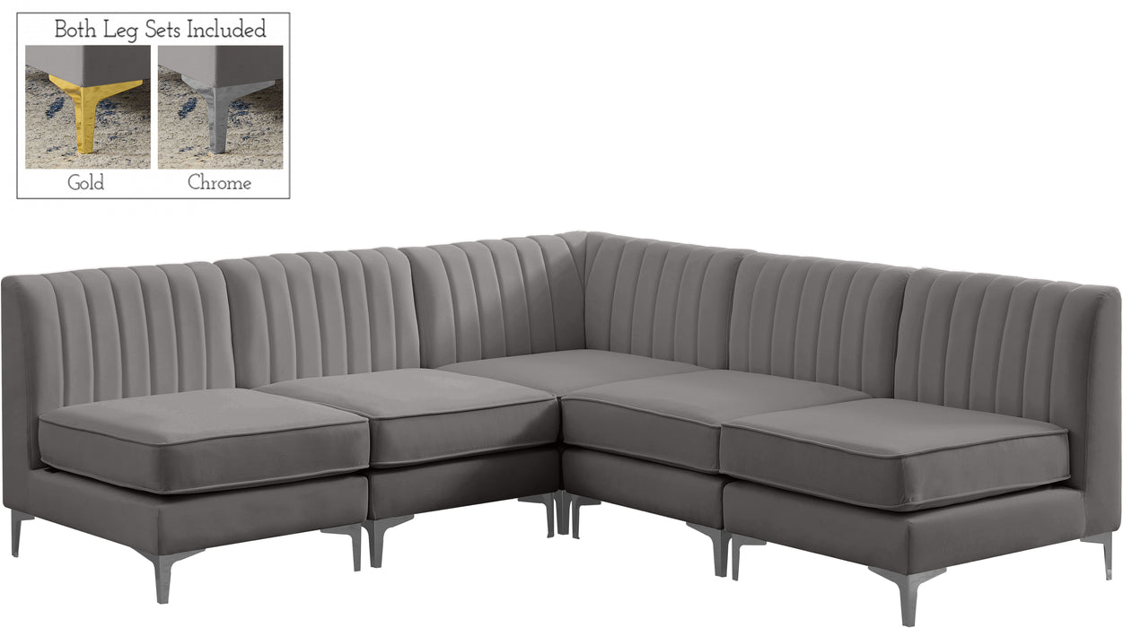 Alina - 5 Piece Armless Sectional - Simple Home Plus
