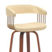 Topanga - Swivel Walnut Wood Stool - Simple Home Plus