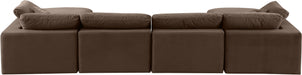 Comfy - 6 Piece Velvet Modular Double Chaise Sectional - Simple Home Plus