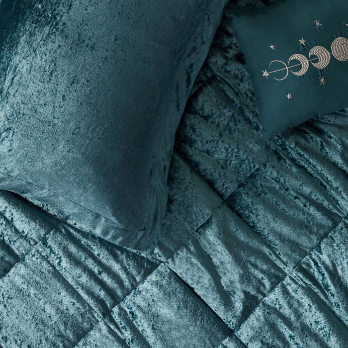 Felicia - Twin Duvet Cover Set - Teal - Simple Home Plus