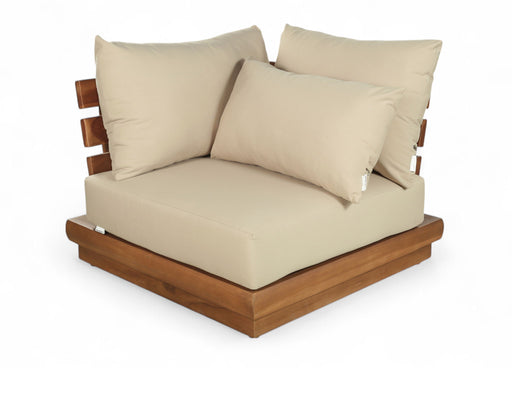 Mirella - Water Resistant Fabric Upholstered Outdoor Patio Modular Corner Chair - Simple Home Plus