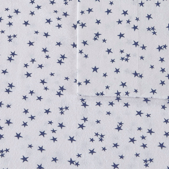Twin Cozy Soft Novelty Print Sheet Set - Blue Stars