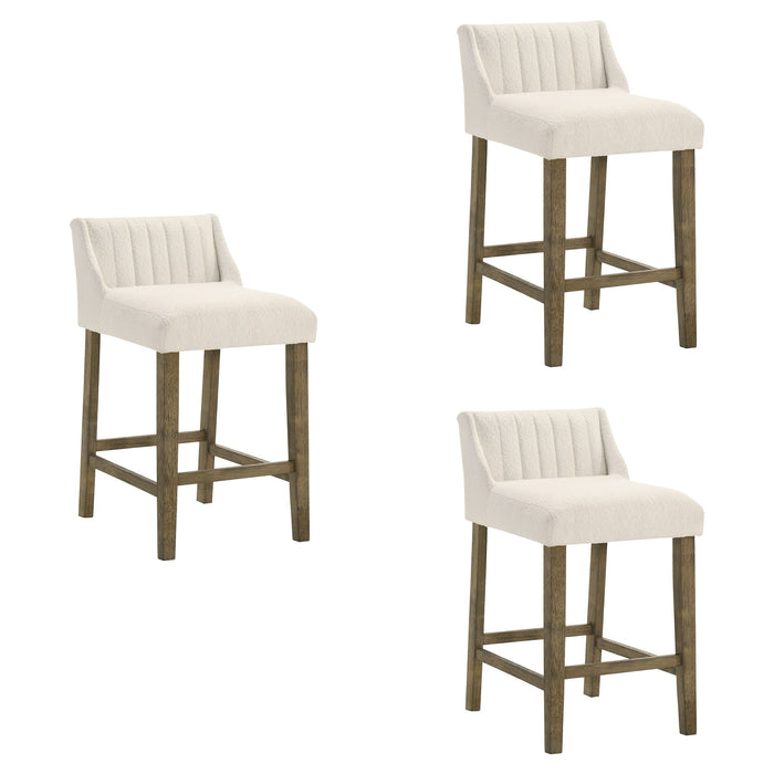 Fauna - Modern Transitional Wood Counter Height Kitchen Bar Stool - Simple Home Plus