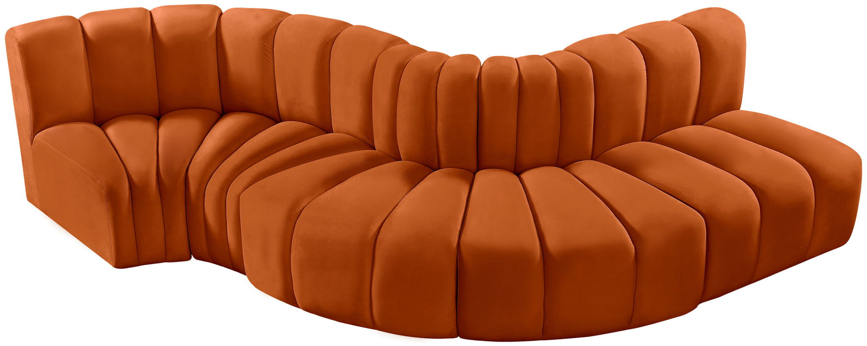 Arc - Velvet 5 Piece Modular Sofa - Simple Home Plus