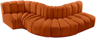 Arc - Velvet 5 Piece Modular Sofa - Simple Home Plus