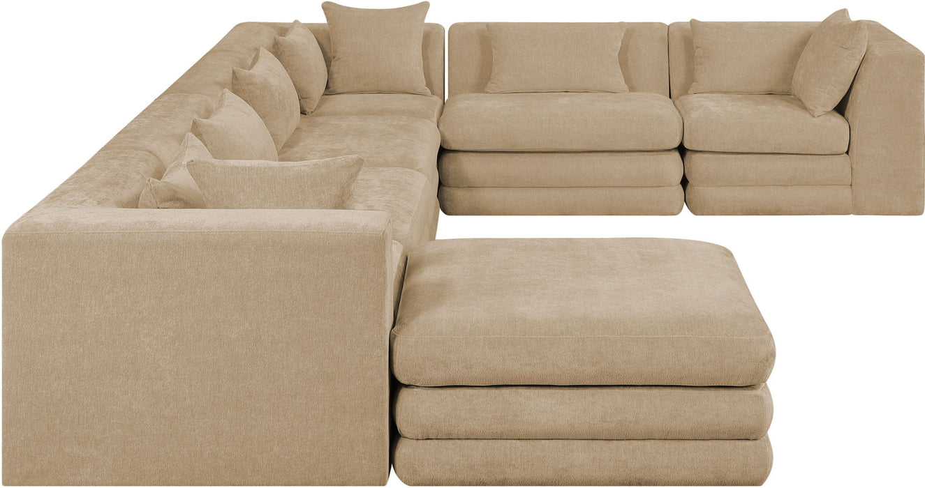 Stellar - 7 Piece Chenille Fabric Upholstered Modular Sectional - Simple Home Plus