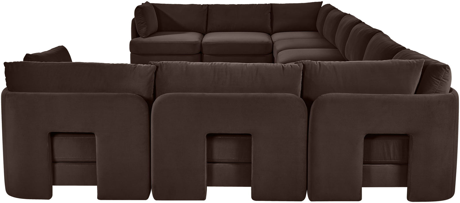 Hammond - Velvet Performance Fabric Upholstered 10 Piece Sectional - Simple Home Plus