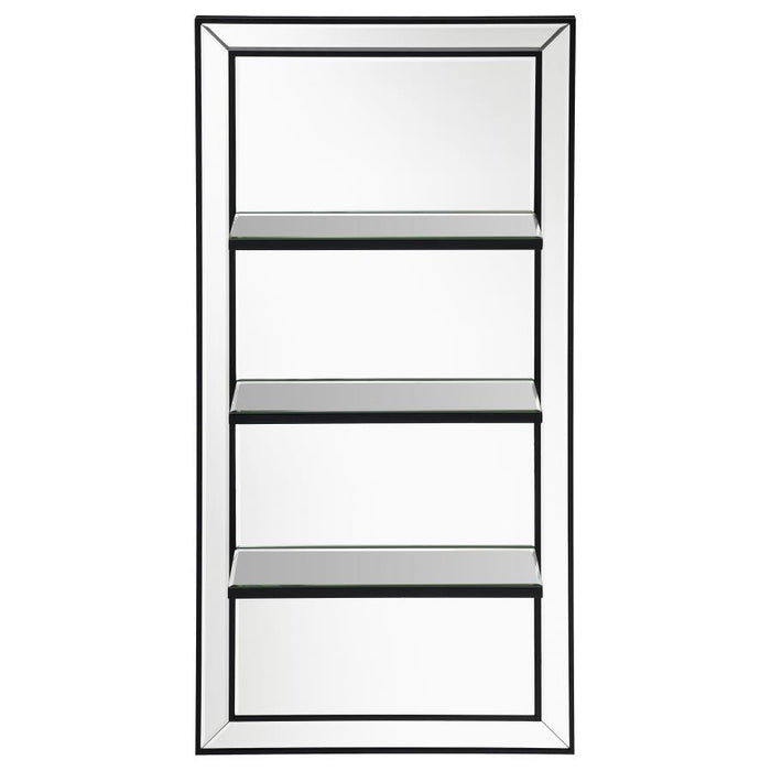 Oriel - Rectangular 3-Shelf Wall Mirror - Silver - Simple Home Plus