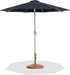 Fiji - Aluminum Patio Umbrella With Round Teak And White Base - Simple Home Plus