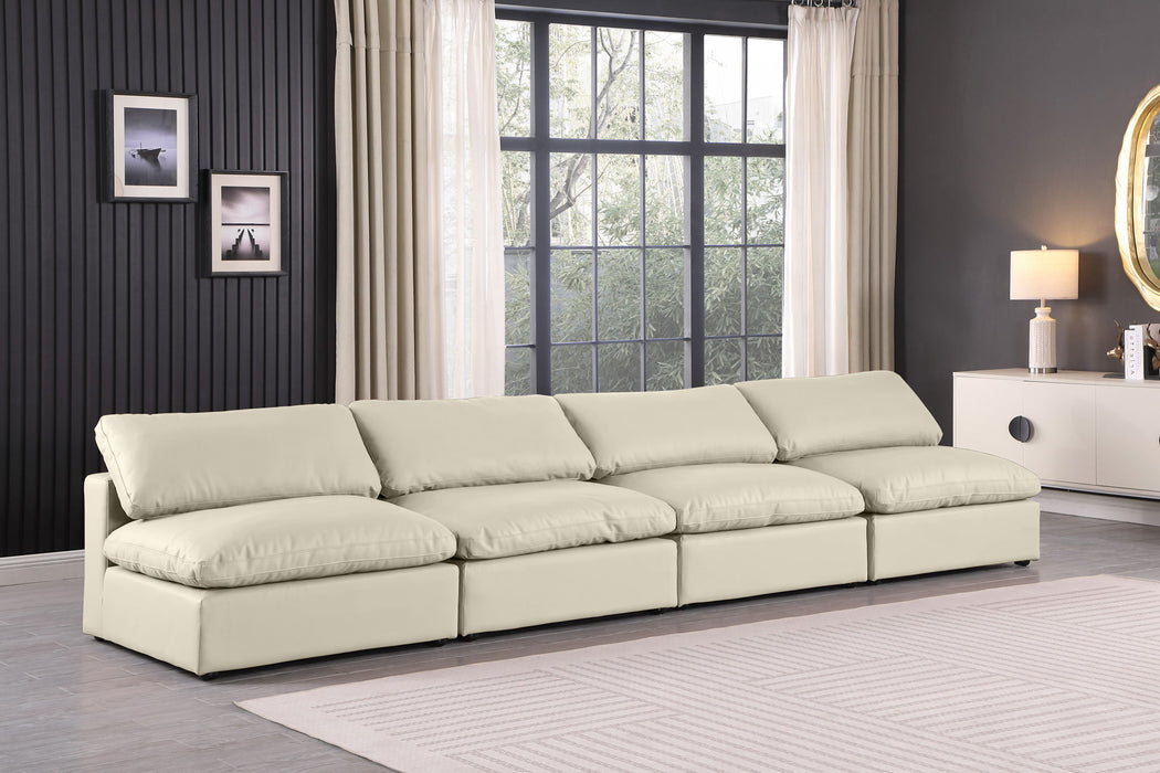 Comfy - Faux Leather Modular Armless Sofa 4 Seats - Simple Home Plus