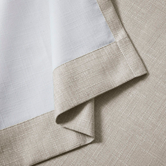 Maya - Printed Heathered Total Blackout Window Patio Panel - Taupe - Simple Home Plus