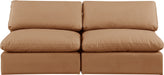 Comfy - Faux Leather Modular Armless Sofa 2 Seats - Simple Home Plus