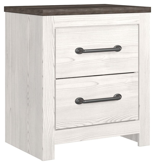 Gerridan - White / Gray - Two Drawer Night Stand - Simple Home Plus
